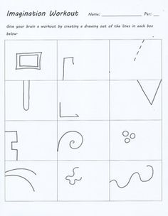 the worksheet is filled with different types of shapes and numbers for children to draw