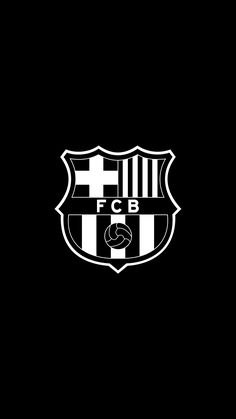 a black and white logo with the word f c b in it's center