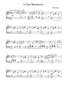 sheet music for choir and piano with notes