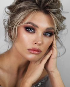 Evening Wedding Makeup, Blonde Hair And Blue Eyes, Wedding Makeup Bride, Glam Wedding Makeup, Bridal Makeup Natural, Makeup For Hazel Eyes