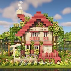 Minecraft Fairy House Ideas, Minecraft Fairy House, Fairy House Ideas, Minecraft Medieval House, Cottage Minecraft