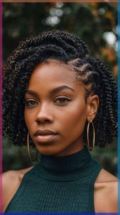 Wearable Twists Natural Hair, Twist Set Natural Hair, Short Natural Twist Hairstyles For Black Women, Short Twisted Hair, Natural Hairstyles For The Office, Chunky Two Strand Twist Natural Hair, Short Protective Hairstyles For Black Women, Senegalese Twist Updo Hairstyles, Natural Hair Twisted Styles