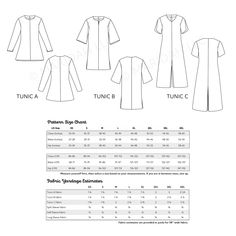 the sewing pattern for this tunic is very easy to sew