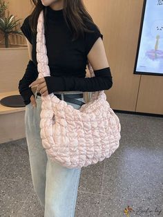 Bird in Bag - Nylon Crossbody Dumpling Bag with Bubble Pattern Stitching, Large Capacity, Ideal for Womens Daily Commute Oversized Pattern, Bubble Pattern, Dumpling Bag, Novelty Bags, Bag Style, Bird In Bag, Nylon Bag, Duffel Bag, Fashion Bags