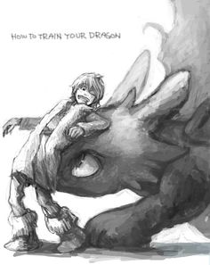 a drawing of a boy riding on the back of a dragon