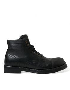 Dolce & Gabbana Black Leather Perugino Ankle Boots Shoes Elegant Horse, Shoes Model, Mens Ankle Boots, Ankle Boots Men, Black Horse, Dolce E Gabbana, Boot Pumps, Mens Shoes Boots, High End Fashion