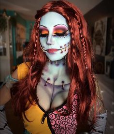 Sally Halloween Makeup, Sally Makeup, Nightmare Before Christmas Costume, Clown Halloween, Sally Nightmare Before Christmas, Halloween Makeup Inspiration