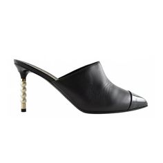 Chanel 20s Paris Rome Pearl Black Leather Cc Mule Slide Backless Heel Pump 36.5 ********** Chanel ********** Brand: Chanel Size: 36.5 (Know Your Chanel Size) Name: Paris In Rome Color: Black Style: Mule Season: 20s Style#: G35540 Y50387 94305 Material: Lambskin &; Grosgrain Pointed Black Grosgrain Front Cap Toe Black Lambskin Leather Material Cc Back Heel Logo Pearl Stacked Gold Metal Logo Heel From Runway, Sold Out Worldwide Brand New In Box, Comes With Box And Dust Bag 100% Authentic Or Your M Chanel Brand, 20s Fashion, Metal Logo, Chanel Shoes, Metallic Logo, Lambskin Leather, Leather Material, Mule, Pumps Heels