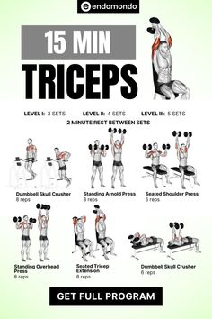 an exercise poster showing how to do the dumbbles for chest and back muscles