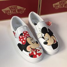 https://www.etsy.com/listing/735947994/mickey-and-minnie-shoesdisney?ref=shop_home_active_15 Minnie Shoes, Mickey Mouse Vans, Disney Painted Shoes, Mickey Shoes, Vans Painted, Vans Disney, Mickey Mouse Shoes, Shoes Disney, Minnie Mouse Shoes