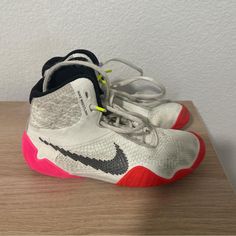 Used But In Very Good Condition! Nike Wrestling Shoes, Wrestling Shoes, Nike Pink, Shoes Color, Shoes Nike, Orange Pink, Pink Orange, Color Orange, Pink And Orange