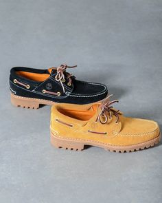 Timberland x BEAUTY & YOUTH UNITED ARROWS 3-Eye Lug Boat Shoe Timberland Boat Shoes, Gents Shoes, Old Boots, Moccasins Style, Elegant High Heels, Classy Shoes, Mens Boots Fashion, Timberlands Shoes