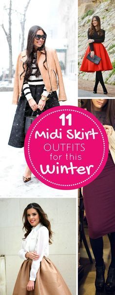 Midi Dresses For Winter, Midi Skirt Winter Outfit, Skirt Winter Outfit, Midi Skirt Outfits, Midi Rock Outfit, Midi Skirt Fall, Midi Outfits