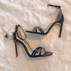 Brand New In Box!!! Leather. Super Nice And Comfy. All Of My Items Are Authentic No Trades No Holds No Low Offers Please Use Offer Button I Will Not Respond To Offers Or What's My Lowest In The Comments Prom Heels For Blue Dress, Dark Blue Heels Prom, Blue Strappy Sandals For Formal Occasions, Zara Blue Open Toe Heels, Blue Zara Sandals With Open Heel, Blue Zara Sandals For Party, Zara Blue Sandals For Party, Zara Blue Open Heel Sandals, Zara Blue Party Sandals