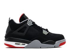 Jordan 4 Retro Bred (2012) Size 9, DS BRAND NEW Air Jordan 4 Bred, Jordan 4 Retro Bred, Jordan 4 Bred, Jordan Iv, Jordan 4 Black, Red Jordans, Flight Club, Retro 4