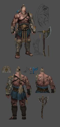 the concept art for an animated character from world of warcraft's video game