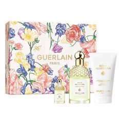 o kit contém:  1 - aqua allegoria nerolia vetiver eau de toilette - 75ml 1 - travel size 1 - loção corporal - 75ml  nessa data festiva, dê à pessoa que você ama o presente do infinito através de um exclusivo conjunto floral, especialmente desenhado pela dupla de artistas oniriq.  numa agitação de cores, inúmeras flores aparecem para criar o bouquet definitivo. o brilho floral do néroli da calábria, acentuado pelo vetiver e refrescado pelo manjericão, fundido com um delicioso acorde de figo, que revela toda a vitalidade das bergamotas ensolaradas colhidas nos jardins da calábria, na itália  em linha com o compromisso da guerlain para um mundo mais bonito e sustentável, com a abelha como sentinela, este kit presenteável é fabricado principalmente a partir de papel* e cartão* recicláveis prov Guerlain Perfume, Woody Notes, After Sun, Fragrance Gift, Cc Cream, Manicure Y Pedicure, Antiperspirant, Fragrance Gift Set, Calabria