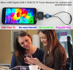 DVB-T2S Android DVB-T2 DVB-T TV receiver for Phone Pad Micro USB TV tuner DVB-T2S will help you watch live Free to air TV at your Android phone or pad with micro USB OTG Live Free, Watch Live