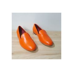 Chic Orange vintage style custom Leather shoes made of soft leather in custom colors.  Super comfortable and light , with soft inner leather lining for extra customer and Leather soles They are made with goat leather handstitched and Handmade with top quality materials. The shoes have minor imperfections do to handmade handling. Please contact me for any questions. Style Loafers, Womens Loafers, Tabi Shoes, Earth Shoes, Leather Dye, Slip On Loafers, Travel Shoes, Womens Ballet Flats, Leather Slippers