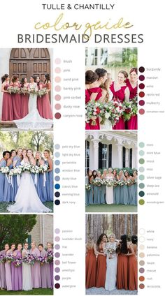 the color scheme for bridesmaid dresses