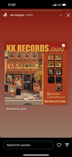 the kk records app on an iphone