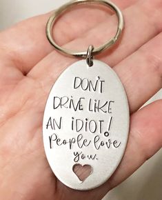 Drive Safe Keychaingift for New Driver New Driver - Etsy Drive Safely Keychain, Keychain Ideas For Friends, Drive Safe Quotes For Him, Vehicle Craft, Drive Safe Quotes, Safe Quotes, Drive Safe Keychain, Impress Art, Gifts For New Drivers