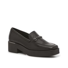 DKNY-Eastyn Platform Loafer Heighten the mood for professional days in the Eastyn loafer from Dkny. This platform pair sports a trendy chunky sole and classic, square toed silhoeutte that marries modern and vintage sensibilities with ease. Slip-on Synthetic Platform Loafers For Work, Modern Chunky Platform Loafers, Spring Trendy Platform Loafers With Square Toe, Spring Chunky Platform Loafers For Formal Wear, Spring Chunky Platform Loafers For Formal Occasions, Spring Formal Loafers With Chunky Platform, Classic Slip-on Platform Loafers, Trendy Square Toe Platform Loafers For Formal Wear, Trendy Fall Platform Loafers With Square Toe