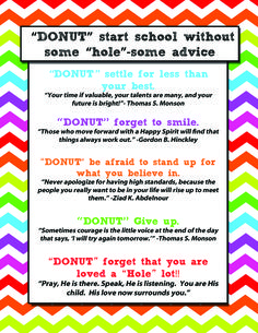 a colorful poster with the words don't start school without some holes