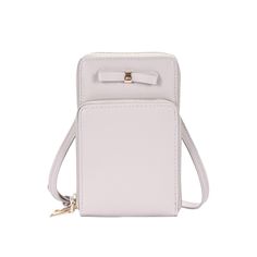 "This adorable Madison West Evie cellphone crossbody bag is perfect for carrying your essentials in style. This adorable Madison West Evie cellphone crossbody bag is perfect for carrying your essentials in style. 4.5\"L x 1.75\"W x 7\"H Strap drop length: 21\" - 25\" Adjustable crossbody strap Closure: zipper Gold-tone hardware Interior: 1 ID window Exterior: 1 zip pocket Bow detailCONSTRUCTION & CARE Body: PU Lining: polyester Wipe clean Imported Size: One Size. Color: Purple. Gender: female. A Kate Spade Crossbody, Cell Phone, Cleaning Wipes, Zip Pockets, Crossbody Bag, Lilac, Gold Tones, Zipper, Purple