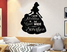 Beauty and the Beast Wall Decal Princess Belle Wall Decal | Etsy Bedroom Wall Decor Above Bed, Shop Vinyl, Star Wall Decals, Elementary Classroom Decor, Name Wall Decals, Hand Lettering Quotes, Painting Quotes, Princess Belle