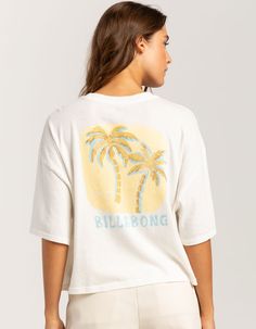 Billabong Still Chill Skimmer Tee. Graphic Screened On Left Chest And Back. Ribbed Crew Neckline. Short Sleeve. Skimmer Length. Loose Fit. 100% Cotton. Machine Wash. Imported. Model Is Wearing A Size Small. Model Measurements:height: 5'8" Bust: 34"waist: 25"hips: 37.5" Surf Style Clothes, Grafic Tees, Baggy Tops, Summer Sweatshirt, Cute Clothing Stores, T Shorts, Beach T Shirts, Top Graphic Tees, Back To School Outfits