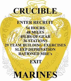 the marine emblem is shown in black and yellow