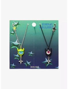 Social Collision Monster Eye Star Best Friend Necklace Set Social Collision, Black Monster, Cute Animal Quotes, Monster Eyes, Best Friend Necklace, Friendship Jewelry, Detailed Jewelry, 2024 Christmas, Friend Necklaces