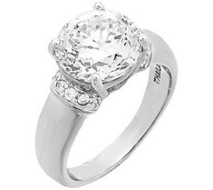 Celebrate the start of forever with the brilliant sparkle of this engagement ring, showcasing a breathtaking center stone with 100 facets and glittering round side stones to elevate the look. Ring Size Guide, Ring Sterling Silver, The Start, Prong Setting, Rhodium Plated, Cubic Zirconia, Engagement Ring, Jewelry Rings, Gold Plate