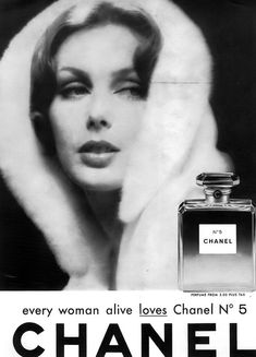 Vintage Hollywood Fashion, Luxury Advertising, Fragrance Ad, Chanel Fragrance, Chanel N° 5, Perfume Ad, First Perfume, Chanel No 5