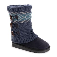 Essentials by MUK LUKS Women's Cheryl Boots can't be beat. Cozy sweater knit design and soft faux fur lining blends everyday comfort with on-trend style. Rubber Boot, Shoe Insoles, Round Toe Heels, Winter Boots Women, Cozy Sweater, Sweater Knit, Cozy Sweaters, Knitting Designs, Winter Women