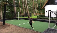 Verdiept kunstgras hockeyveldje in de tuin |… | Vario Fields Backyard Court