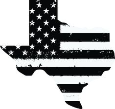 an american flag in the shape of a texas map with stars on it's side