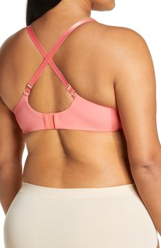 Exceptional fit and support define this contour-padded bra designed with cherry blossom-inspired lace that adds a little romance to the everyday. Back J-hook converts straps to racerback Lined 86% nylon, 14% spandex Hand wash, line dry Imported Women's Clothing Summer Wardrobe Essentials, Baby Boy Shoes, Sports Blazer, Made Clothing, Padded Bra, Lingerie Romper, Denim Leggings, Full Figured, Pant Shirt