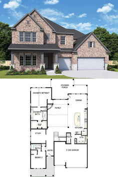 5-Bedroom Single Family Home with Covered Patio and Three-Car Garage (3,853 Sq. Ft. Floor Plan) 5 Bedroom House