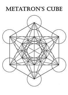 the metatron's cube is shown in black and white