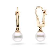 Classic Collection White Freshadama Freshwater 7.5-8.0 mm Pearl Dangle Pearl Diamond Dangle Earrings, Pearl Dangle Earrings, Jewelry Appraisal, Diamond Dangle Earrings, Akoya Pearls, Pearl Types, Pearl Earrings Dangle, Pearl Diamond, Pearl Size