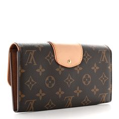 This is an authentic LOUIS VUITTON Monogram Boetie Wallet. This wallet features the classic monogram canvas with vachetta leather trim accented by an LV engraved brass turn-lock closure at the flap. The flap opens to a cross-grain leather interior with flat pockets, card slots, and a zippered compartment. Classic Monogram, Leather Interior, Monogram Canvas, Leather Trim, Authentic Louis Vuitton, Leather Trims, Louis Vuitton Monogram, Card Slots, Slots