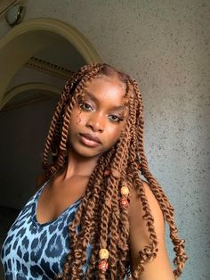 Jumbo marley twists Jumbo Marley Twists, Curly Braided Hairstyles, Marley Twist Hairstyles, Blonde Hair Makeup, Hair Projects, Braided Hairstyles For Black Women Cornrows, Marley Hair, Marley Twists