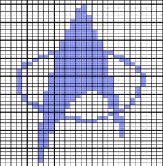 a cross stitch pattern with the shape of a horse on it's back side