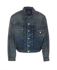 Composition: 97% Cotton, 3% Elastane, Lining: 100% Cotton Designer Denim Jacket With Pockets For Fall, Designer Denim Long Sleeve Outerwear, Designer Blue Denim Outerwear, Designer Denim Jacket With Button Closure For Fall, Designer Denim Outerwear With Pockets, Designer Blue Denim Jacket For Fall, Designer Denim Jacket For Fall, Givenchy Sweater, Givenchy Jacket