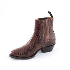 Colour: Brown Material: 100% Python Skin Handcrafted in Spain. Cuban Boots, Chelsea Boots Men Outfit, Boots Men Outfit, Python Skin, Mens Leather Boots, Chelsea Boots Men, Brown Ankle Boots, Boots Leather, Mens Leather