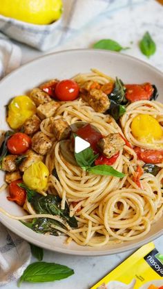 Anna Rios on Instagram: "Busy or Lazy? Try this 10 minute garlic and lemon olive oil pasta with @nasoya plantspired garlic and herb tossables! 💛

These tasty tofu cubes are life savers on busy day! It’s a great option for those trying to increase their plant-based protein but struggle with finding time to cook.

Adding more plant-based meals never looks so good (or easy!). 
#Plantspired

Ingredients:
8-10 oz spaghetti
1/3 cup extra virgin olive oil
4 garlic cloves
2 tbsp lemon zest
1-2 cups cherry tomatoes
1 cup fresh basil
Salt to taste

1. Boil large pot of water and cook spaghetti following directions on the package.
2. While it’s cooking, mince your garlic, juice and zest the lemon.
3. In a large pan, heat up the olive oil. Add the garlic and cook for 10 seconds before adding the cher Lemon Olive Oil Pasta, Tofu Cubes, Oil Pasta, Basil Salt, Olive Oil Pasta, Garlic Juice, Lemon Olive Oil, Following Directions, Plant Based Protein