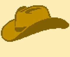 a brown hat that is on top of a yellow background with the words,'i am