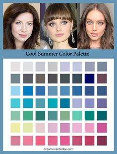 Seasonal color analysis: Summer ☀️ #summer #summercolors #palette #seasonalcolors #coloranalysis Summer Skin Tone, Dark Summer, Winter Typ, Cold Summer